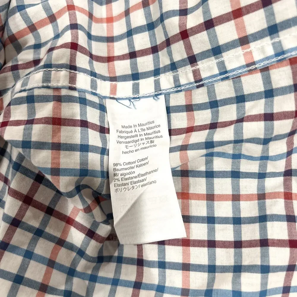 J. Crew‎ J.Crew Flex Shirt Men's Medium Button Down Plaid Red & Blue Preppy (9)